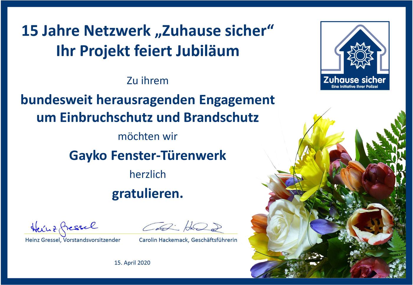 Zuhause sicher